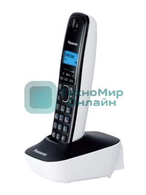 Телефон беспроводной (DECT) Panasonic KX-TG1611RUW (белый) АОН, Caller ID,12 мелодий звонка,подсветка дисплея,поиск трубки