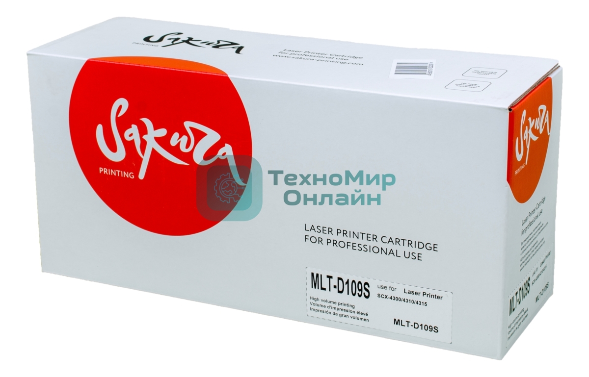 Картридж лазерный Sakura MLTD109S для Samsung SCX-4300/4310/4315, черный, 2000 к.
