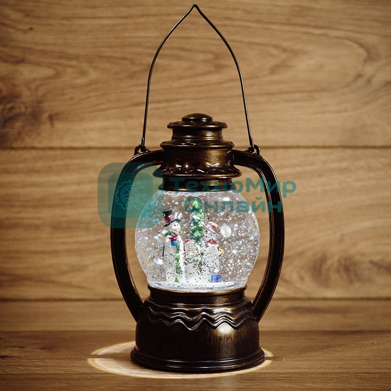 Декоративный фонарь Neon-night с эффектом снегопада и подсветкой 