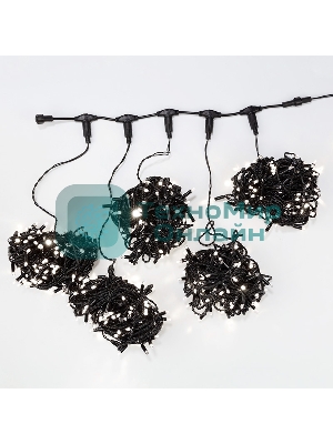 Гирлянда Neon-night LED ClipLight 24V, 5 нитей по 20 метров, цвет диодов белый