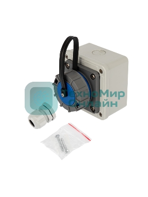 Розетка настенная Rexant влагозащищенная с крышкой 16 А, 2Р+РЕ, IP68