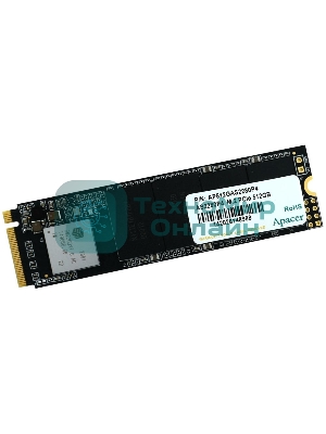 Накопитель SSD Apacer AS2280P4, 512Gb, M.2 2280, PCIe 3.0 x4, NVMe, R/W 2100/1500
