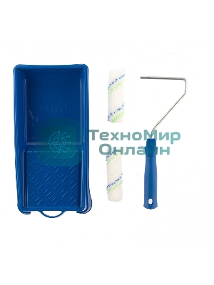 Малярный набор Сибртех для работ с водными красками: кювета 150 мм х 290 мм и мини-валик 110 мм