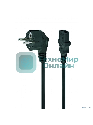 Кабель питания Gembird 10.0м, VDE(0.75мм), черный, с зазем., пакет