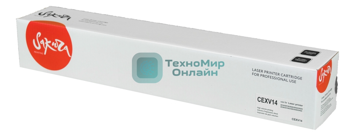 Картридж Sakura CEXV14 для Canon iR2016, iR2016i, iR2016J, iR2018, iR2018i, iR2020, iR2020i, iR2022, iR2022i, iR2025, iR2025i, iR2030, iR2030i, черный, 8 500 к.