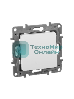 Переключатель ETIKA 10А, на винтах, бел.