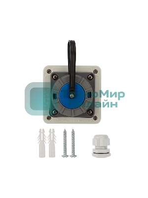 Розетка настенная Rexant влагозащищенная с крышкой 16 А, 2Р+РЕ, IP68