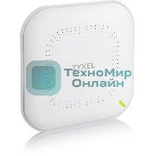Гибридная точка доступа Zyxel NebulaFlex NWA90AX, WiFi 6, 802.11a/b/g/n/ac/ax (2,4 и 5 ГГц), MU-MIMO, антенны 2x2, до 575+1200 Мбит/с, 1xLAN GE, PoE, защита от 4G/5G, БП в комплекте