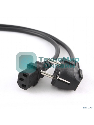 Кабель питания Gembird 10.0м, VDE(0.75мм), черный, с зазем., пакет