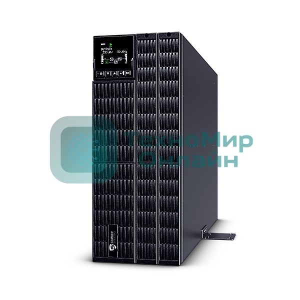 Источник бесперебойного питания/ UPS Сайбер Электро ЭКСПЕРТ-II-10000Р Онлайн, Стойка/Напольный 10000ВА10000Вт. USB/RS-232/SNMP Slot/EPO Relay/ByPass (4 IEC С13);(4) C19; Клеммная колодка (1) (12В /9А·ч. х 16) 4U