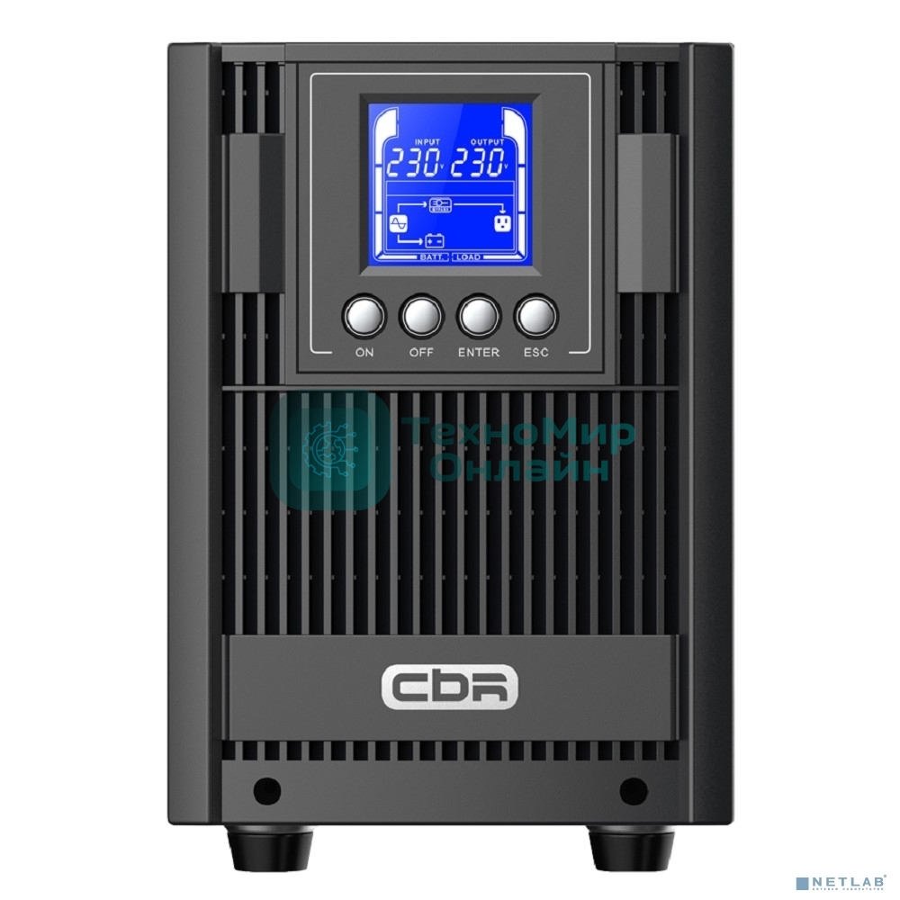 Источник бесперебойного питания CBR ESN-2KT-4F-LCHERSC Online 2000VA/2000W Tower 4 x Schuko, LCD, HID-USB, RS232, EPO, SNMP slot
