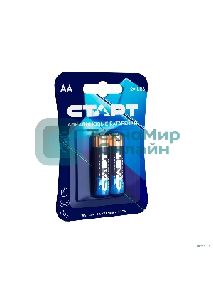Батарейки СТАРТ LR6-BL2 BLUE 40/720, AA, 2 шт. в блистере