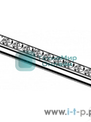 Блок розеток Rem-10 без шнура с инд., 9 Sсhuko, вход IEC 60320 C14, 10A, алюм., 19