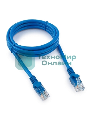 Патч-корд UTP Cablexpert cat.5e, 1.5м, литой, многожильный, синий