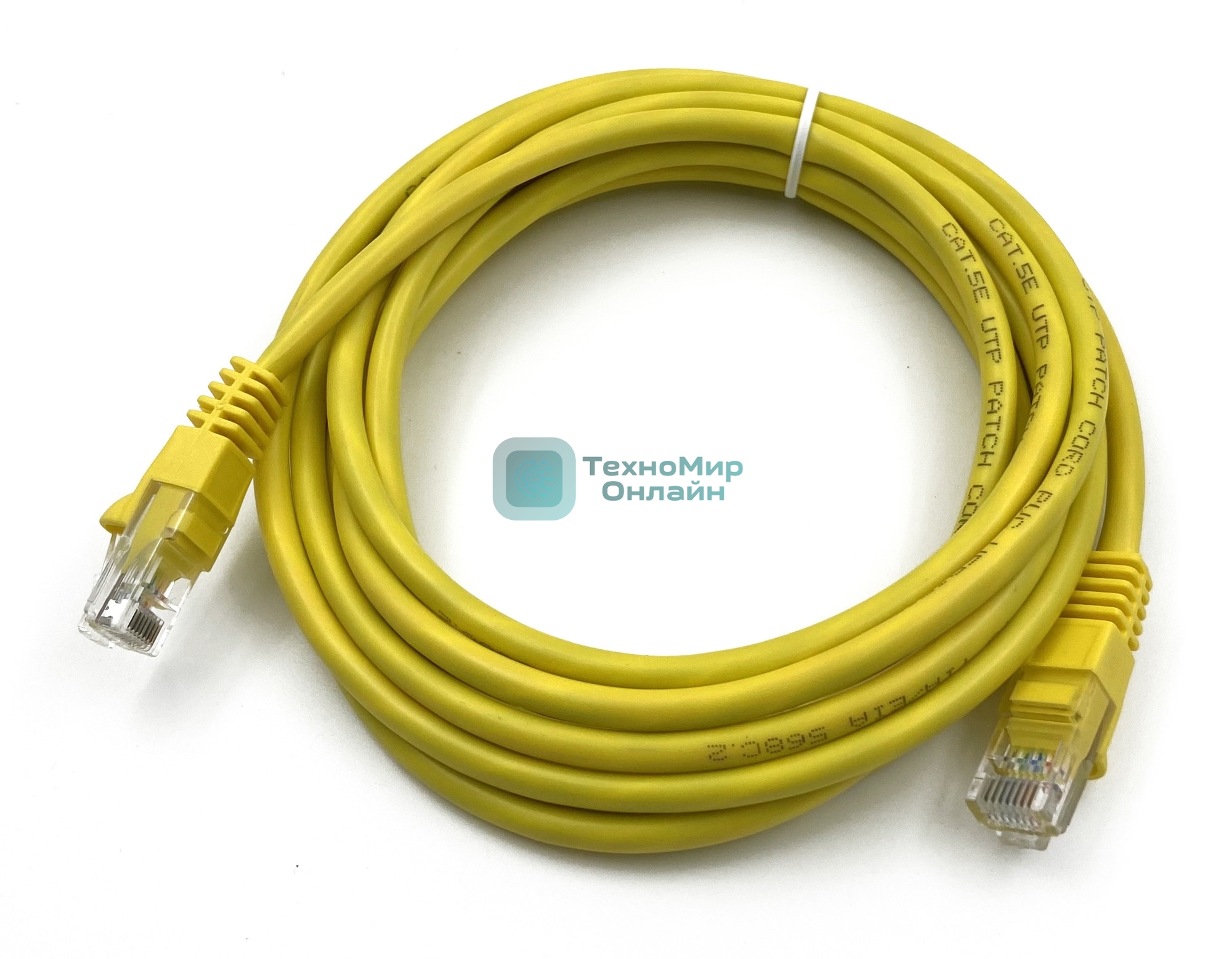 Патч-корд Buro UTP cat5E 3м желтый RJ-45 (m)-RJ-45 (m)