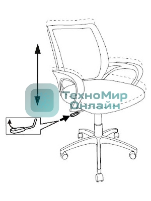 Кресло Бюрократ CH-695NLTSL черный, сетка/ткань, 120 кг, механизм качания