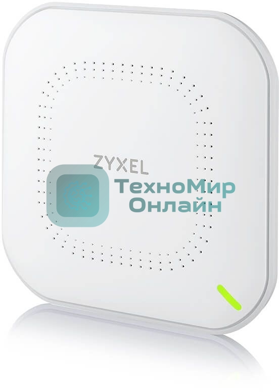Гибридная точка доступа Zyxel NebulaFlex NWA90AX, WiFi 6, 802.11a/b/g/n/ac/ax (2,4 и 5 ГГц), MU-MIMO, антенны 2x2, до 575+1200 Мбит/с, 1xLAN GE, PoE, защита от 4G/5G, БП в комплекте