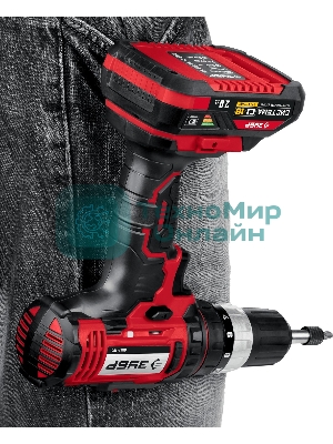 Дрель-шуруповерт аккумуляторная Зубр ДШУ-185-22, Аккумуляторный, 18В, 2 АКБ, Ударный, Кейс