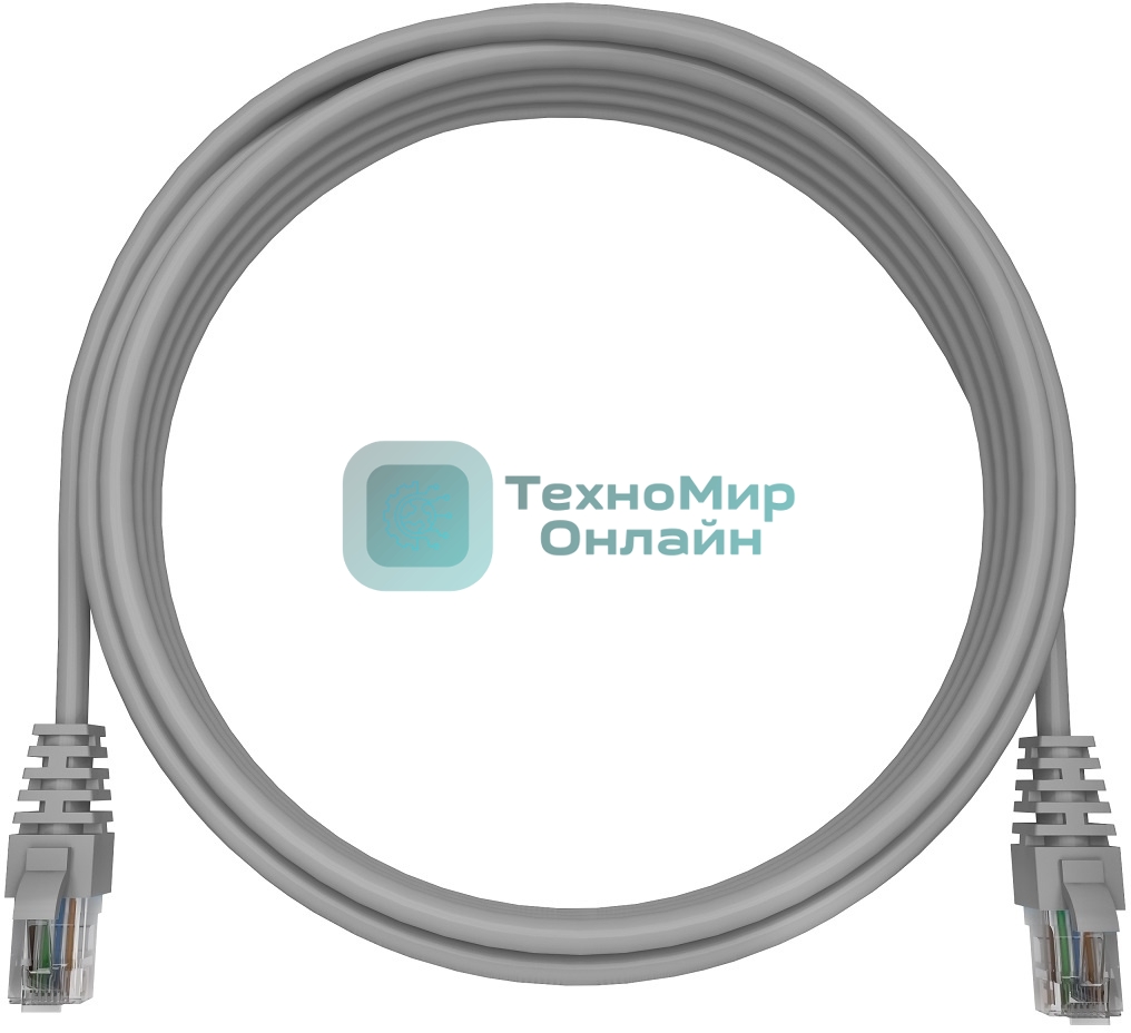 Патч-корд NTSS NTSS-PC-UTP-RJ45-5e-0.3-LSZH-GY NTSS-PC-UTP-RJ45-5E-0.3-LSZH UTP RJ-45 вил.-вилка RJ-45 cat.5e 0.3м серый LSZH (уп.:1шт) 26AWG