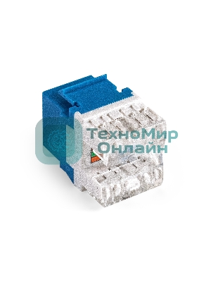 Модуль-вставка Keystone Jack RJ-45 ExeGate KJ-8P8C-U-C6-180-Dual (Кат.6, неэкранированная, 180 градусов, IDC Krone/110)