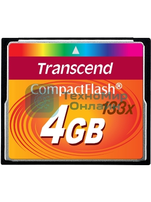 Флеш карта CF 4Gb 133x Type I Transcend (TS4GCF133)
