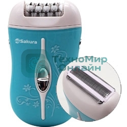 Эпилятор Sakura SA-5540SBL 2нас+бритва 2скор аккум