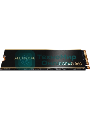 Накопитель SSD ADATA LEGEND 960, 4Tb, PCIe 4.0 x4, M.2 2280, NVMe, R/W 7400/6800, с радиатором
