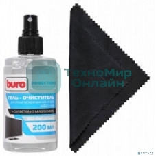 Чистящий набор (салфетки + гель) Buro BU-Gel screen для экранов и оптики 200 мл