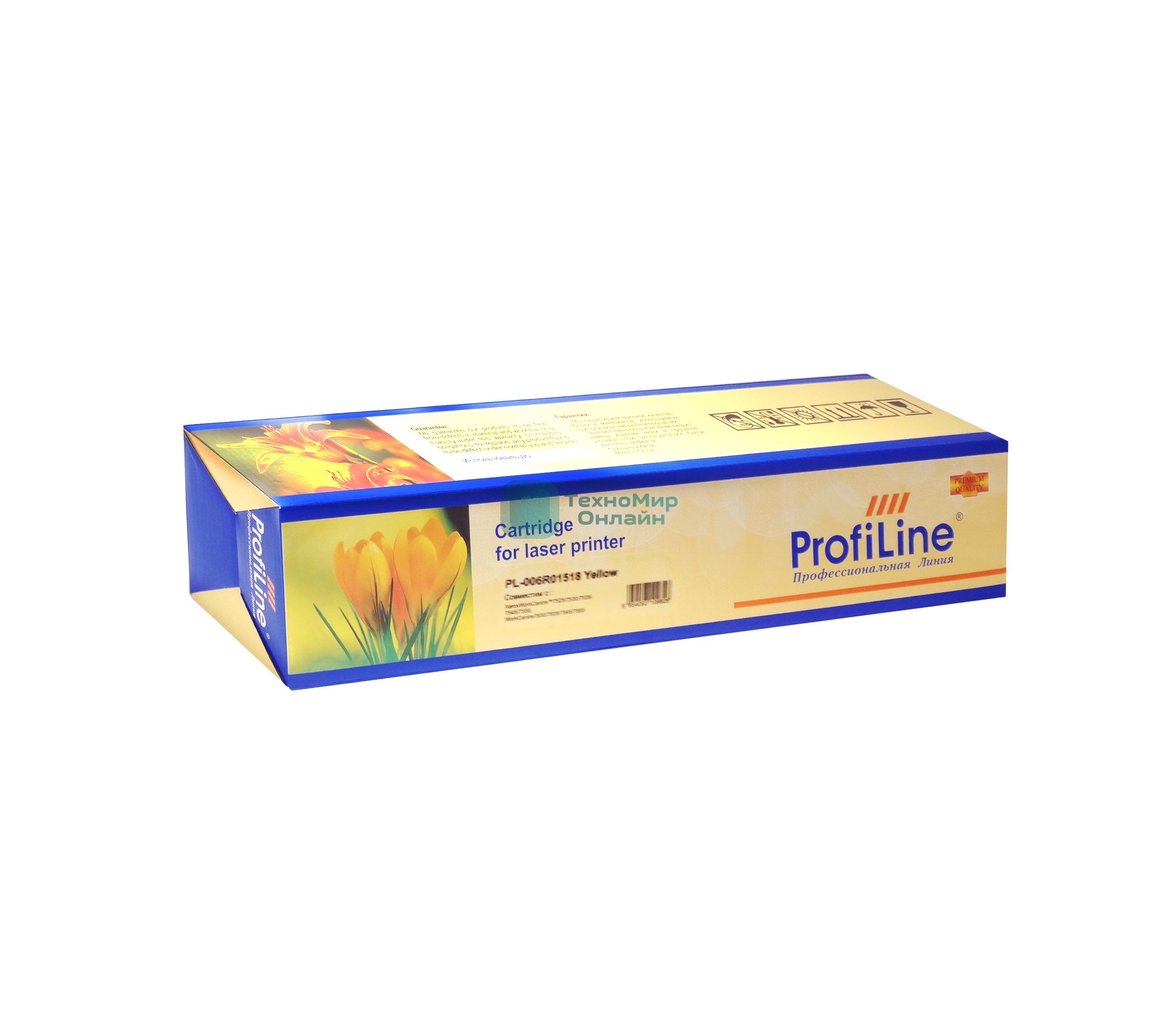 Картридж Тонер-туба ProfiLine PL-006R01518 для принтеров Rank Xerox WC 7525/7535/7545/7556 желтый 15000 копий