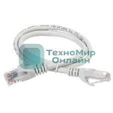 Коммутационный шнур (патч-корд) ITK PC01-C5EUL-05M, кат.5Е UTP, LSZH, 0,5м, серый