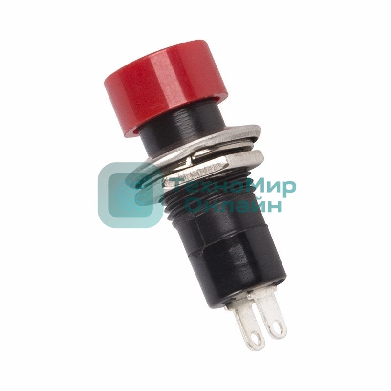 Выключатель-кнопка Rexant 250V 1А (2с) ON-OFF красный