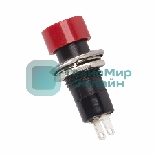 Выключатель-кнопка Rexant 250V 1А (2с) ON-OFF красный