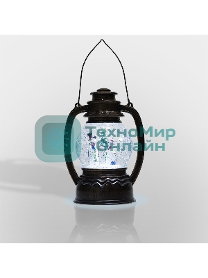 Декоративный фонарь Neon-night с эффектом снегопада и подсветкой 