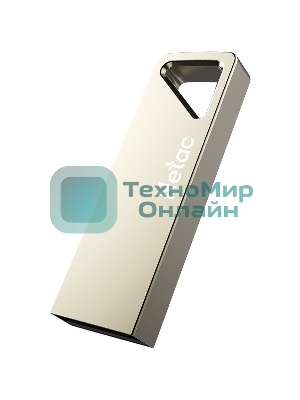 Флешка USB Netac U326 (NT03U326N-064G-20PN), 64Gb, USB 2.0, R/W 50/15, серебристый