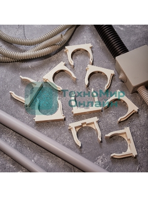 Крепеж-клипса для монтажного пистолета Rexant Ø 50 мм, белая (25 шт/уп)