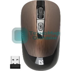 Мышь беспроводная Defender Wave MM-995 бронзовый, 1600 dpi, радиоканал, USB, кнопки - 4