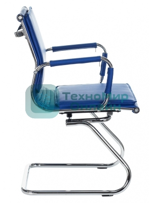Кресло Бюрократ CH-993-Low-V/blue синий, экокожа, 120 кг, механизм качания, низкая спинка