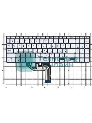 Клавиатура для ноутбука Asus VivoBook X513E серебристая