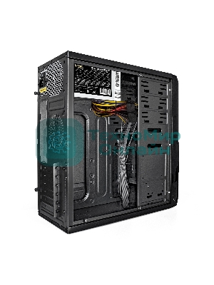 Компьютерный корпус Miditower ExeGate XP-329S-UNS450 (ATX, БП UNS450 с вент. 12см, 2*USB, аудио, черный)