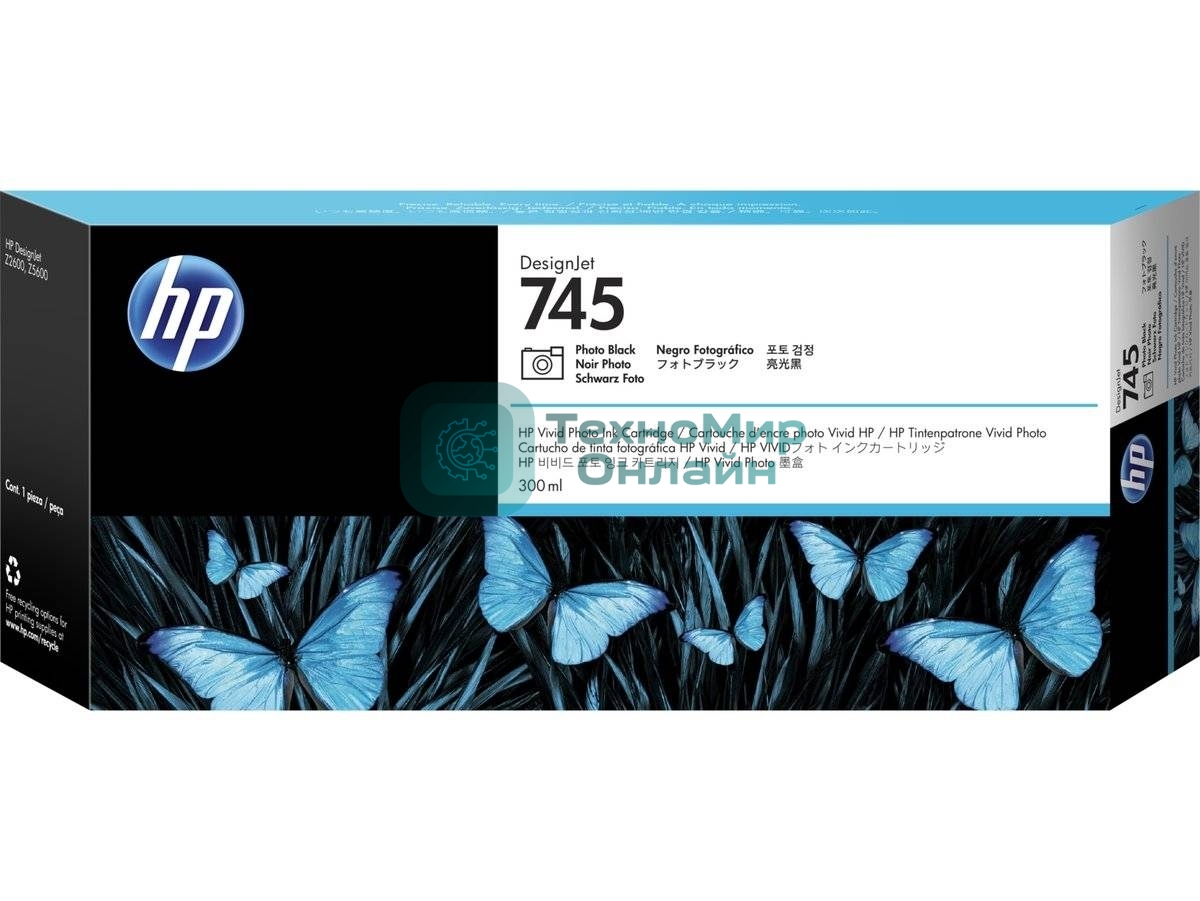 Картридж струйный HP 745 300мл фото черный Ink Cartridge