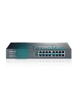 Коммутатор сетевой TP-Link SMB TL-SG1016DE 16-Port Gigabit Easy Smart Switch, 16 10/100/100Mbps RJ45 ports, MTU/Port/Tag-based VLAN, QoS, IGMP Snooping