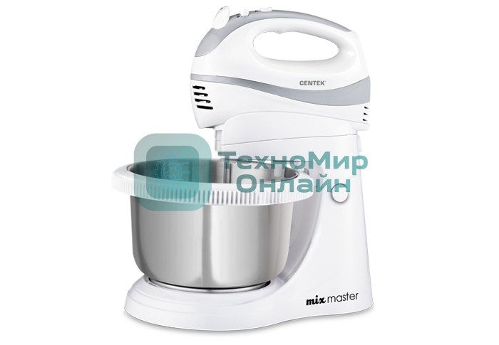 Миксер Centek CT-1107 белый/стальной