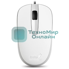 Мышь проводная Genius DX-120 белый, 1000 dpi, USB, кнопки - 3