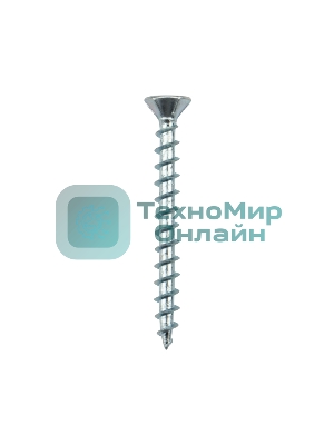 Саморез оконный Kranz острый, 4.1х40, белый цинк, короб (500 шт./уп.)