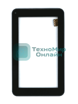 Сенсорное стекло (тачскрин) Irbis TZ01 TZ02. черное с рамкой