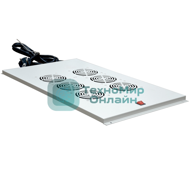 Модуль вентиляторный Rexant потолочный с 6-ю вентиляторами, без термостата, для шкафов серии Standart с глубиной 1000мм