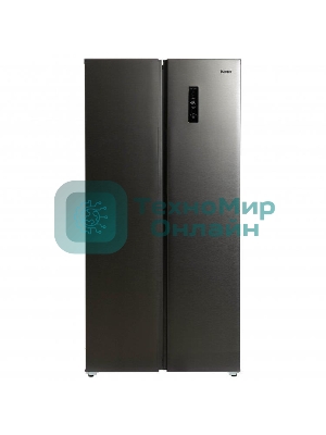 Холодильник Бирюса SBS 400 DI нержавеющая сталь двухкамерный 232/168 л морозилка слева, NoFrost, Side-by-side