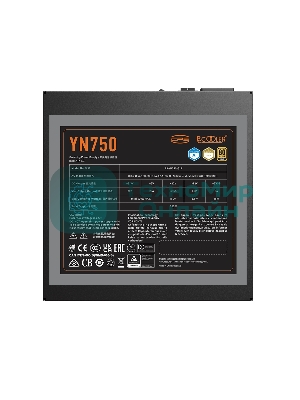 Блок питания PCCOOLER, 750W 80 PLUS Gold (ATX, 3.1, PCIe 5.1 600W, Full modular, 1x24(20+4)pin 550мм, 2xCPU 8(4+4)pin 650мм, 3xPCIe 8(6+2)pin 500мм, 1x12V(2x6) 12+4pin 650мм, 3xSATA*3+MOLEX4pin*1 450+120+120+120мм, Active, 135x135мм, 150x150x86мм, APFC, OVP, UVP, OCP, SCP, OTP, OPP, SPD)