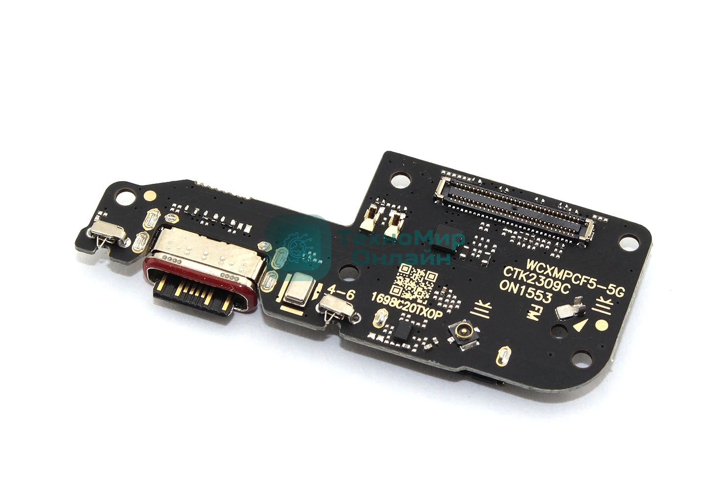 Нижняя плата (шлейф) с разъемом зарядки и микрофоном для Xiaomi Poco F5 (23049PCD8G)