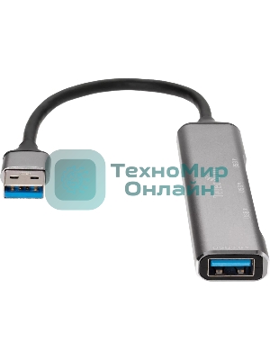 Переходник USB 3.0 -->USB3.0+3 USB2.0, Aluminum Shell, 0.2м Telecom TA308U